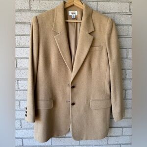 Vintage Talbots Camel Hair Blazer, Coat Oversized Minimalist Size 14